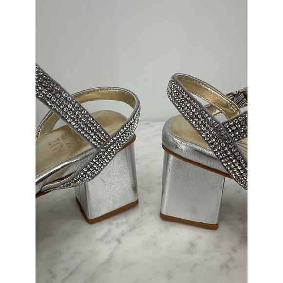 NEW Naturalizer Niko 2 Silver Crystal Dressy Heel Shoes Women’s 7 - Picture 7 of 9